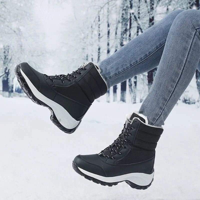 Femmes - Bottes de neige à plateforme - Semelle haute - Chaudes, élégantes et confortables pour l'hiver