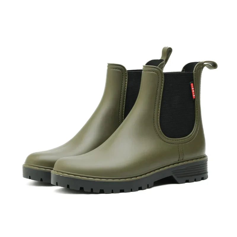 Femmes - Bottes de pluie Chelsea - Imperméables et antidérapantes
