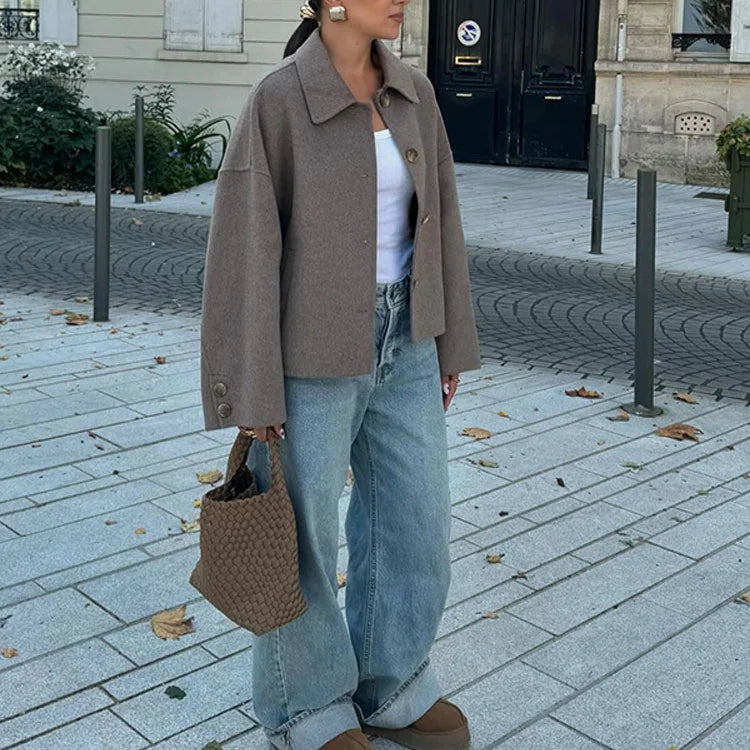 Femmes - Veste Élégante - Laine - Chic et Confortable - Mode Féminine
