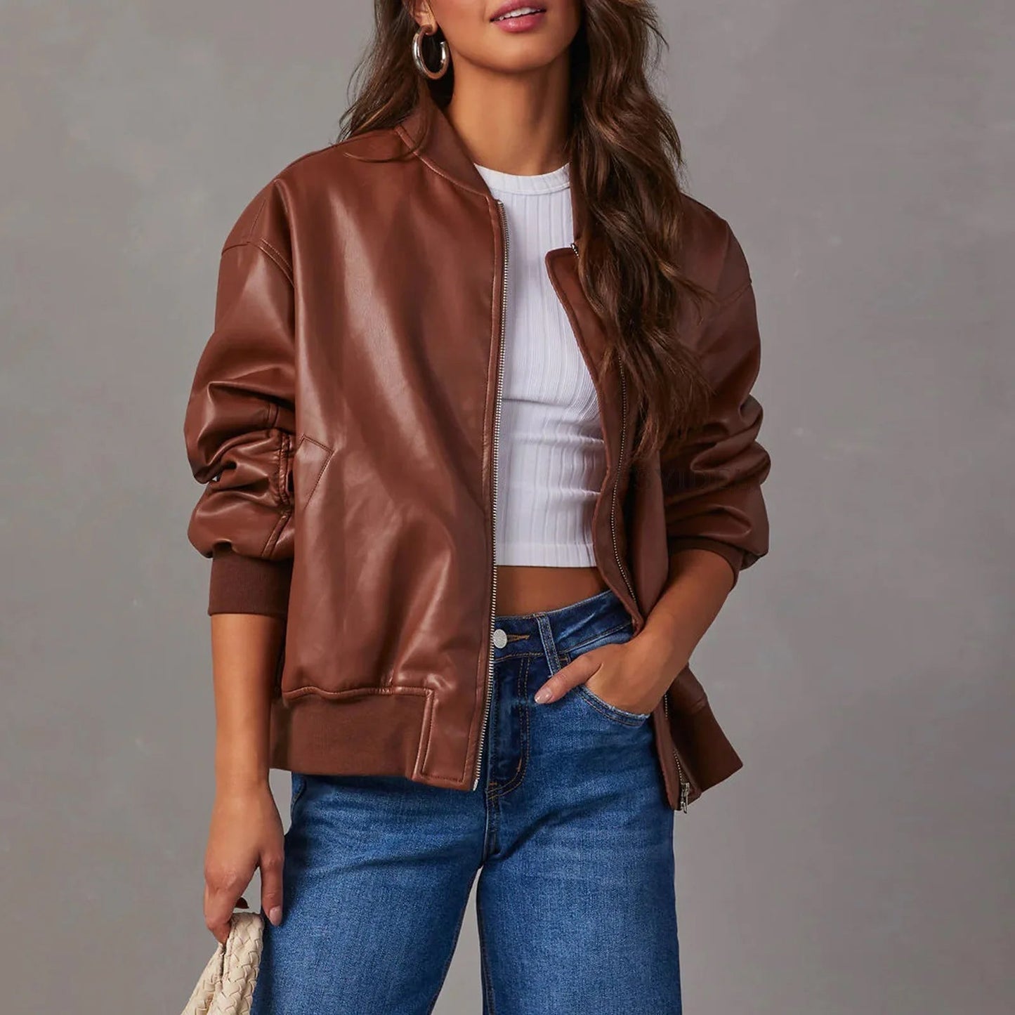 Femmes - Blouson Bombardier Décontracté - Style Élégant et Confortable - Veste Tendance