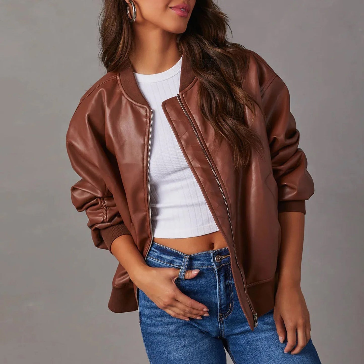 Femmes - Blouson Bombardier Décontracté - Style Élégant et Confortable - Veste Tendance