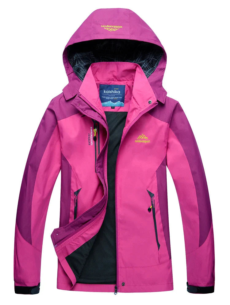 Femmes - Veste coupe-vent avec capuche - Imperméable et légère - Protection idéale contre les intempéries