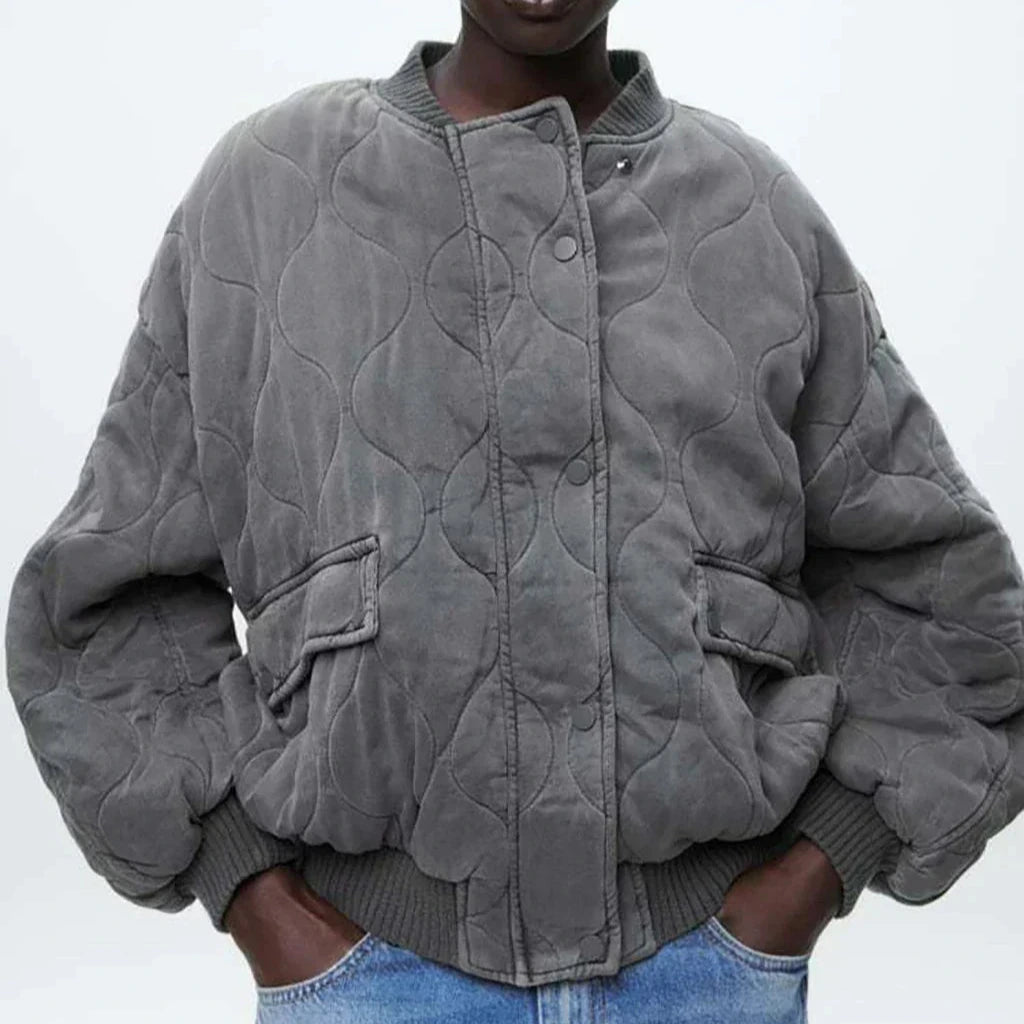 Femmes - Veste d'hiver ample - Design matelassé