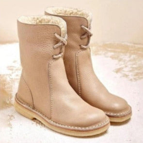 Femmes - Bottines doublées de shearling - Manchette pliable