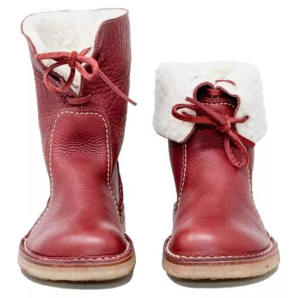 Femmes - Bottines doublées de shearling - Manchette pliable