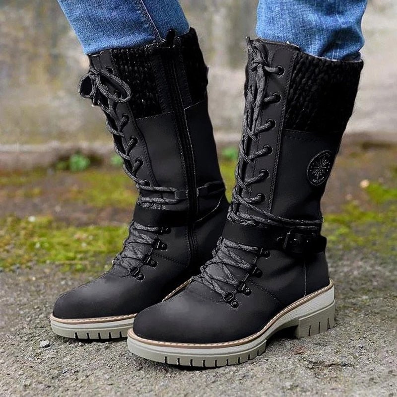 Femmes - Bottes d'hiver - Fermeture éclair latérale - Style élégant - Confort et chaleur