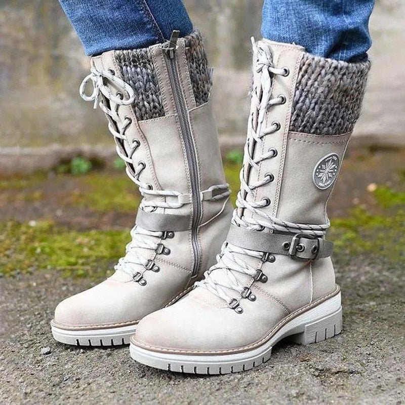 Femmes - Bottes d'hiver - Fermeture éclair latérale - Style élégant - Confort et chaleur