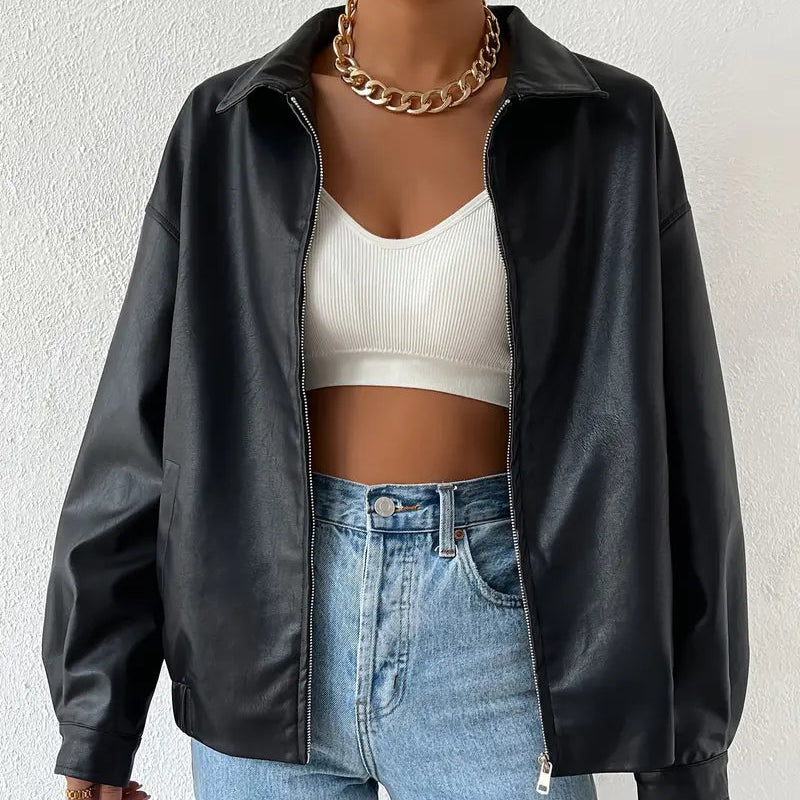 Femmes - Veste - Faux cuir - Polyvalente et stylée pour toutes les occasions