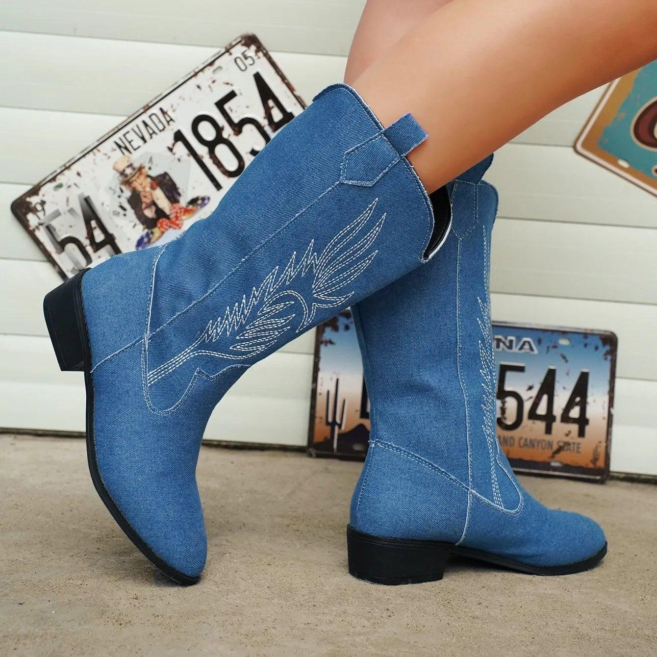 Femmes - Bottes - Cowboy souples - Confort et élégance - Idéales pour un look tendance