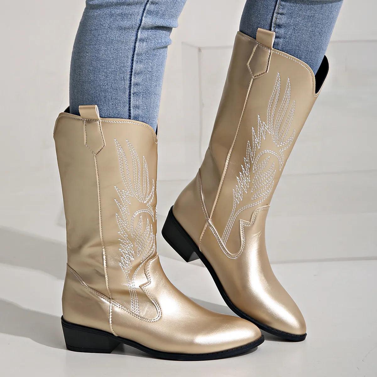 Femmes - Bottes - Cowboy souples - Confort et élégance - Idéales pour un look tendance