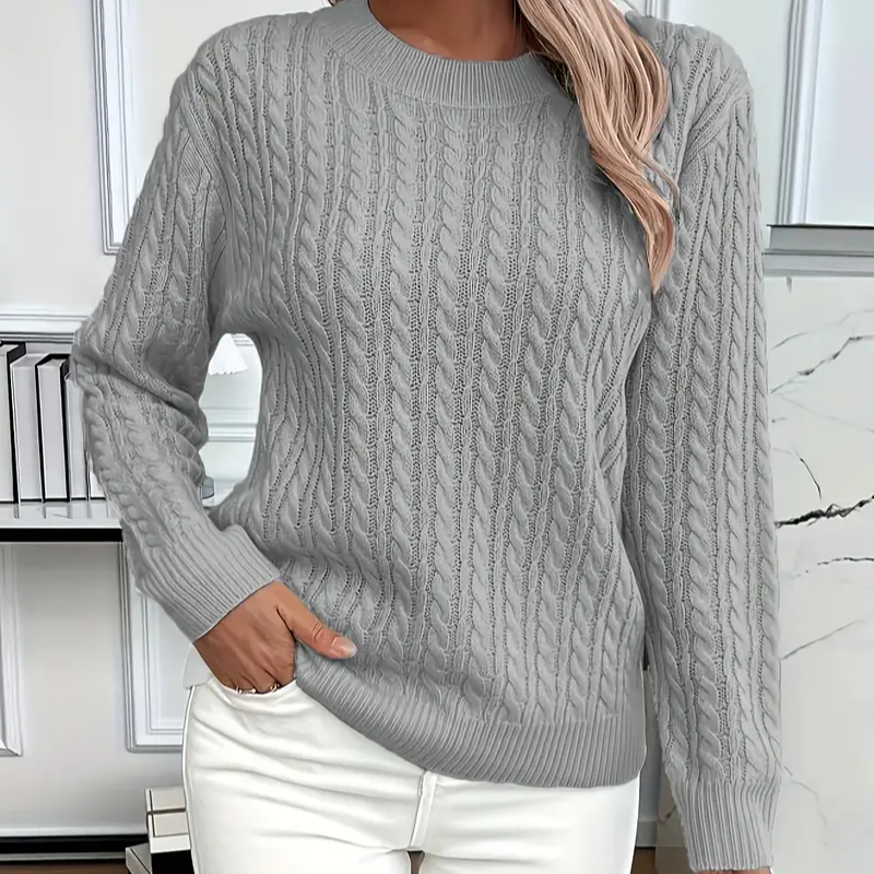 Femmes - Pull à coupe classique - aspect tricot torsadé