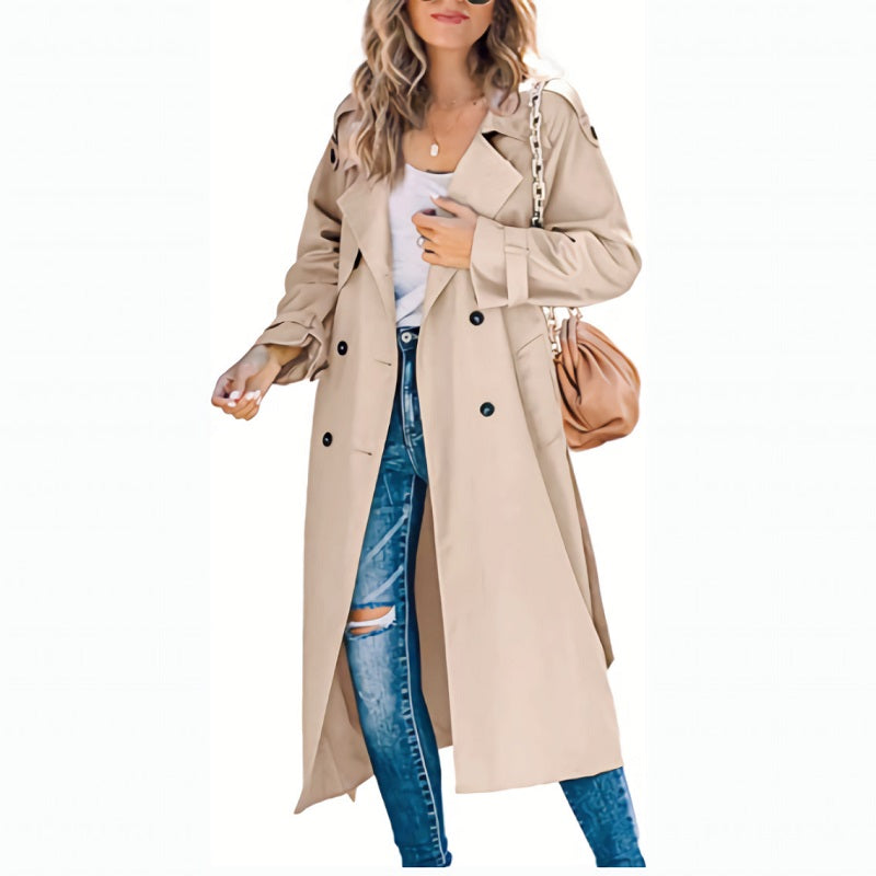 Femmes - Trench-coat - Long et ceinturé - Élégant et tendance pour un look raffiné