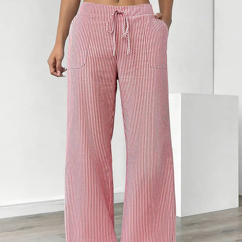 Femmes - Pantalon - Rayé tendance - Tissu confortable et stylé - Idéal pour un look chic