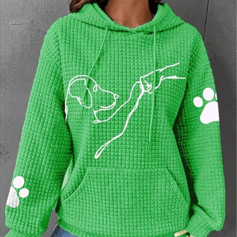 Femmes - Sweat - Capuche douillet - Imprimé adorable de chien - Confort et style pour tous les jours