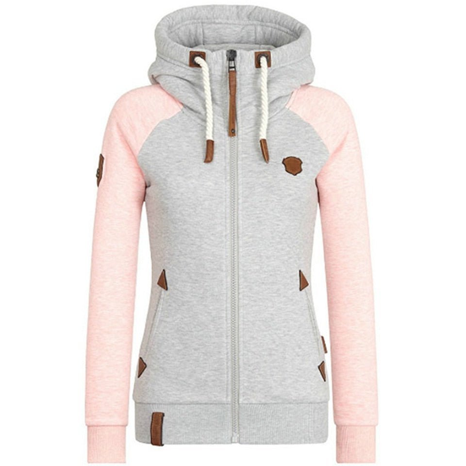 Femmes - Sweat - Capuche zippé en maille - Manches longues - Confort et style décontracté
