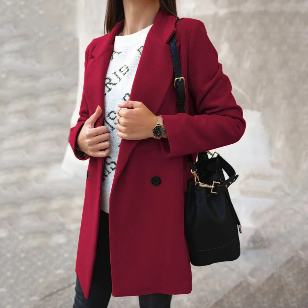 Femmes - Manteau classique mi-long - Laine