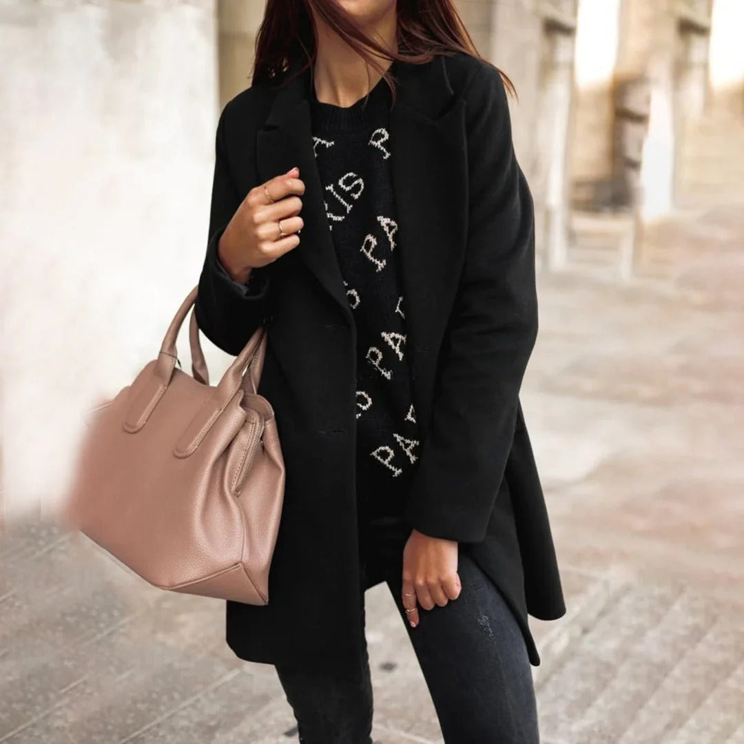 Femmes - Manteau classique mi-long - Laine