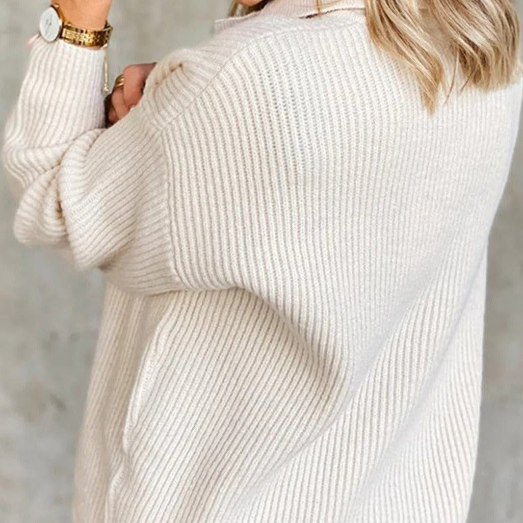 Femmes - Sweat à coupe décontractée - Tricot côtelé