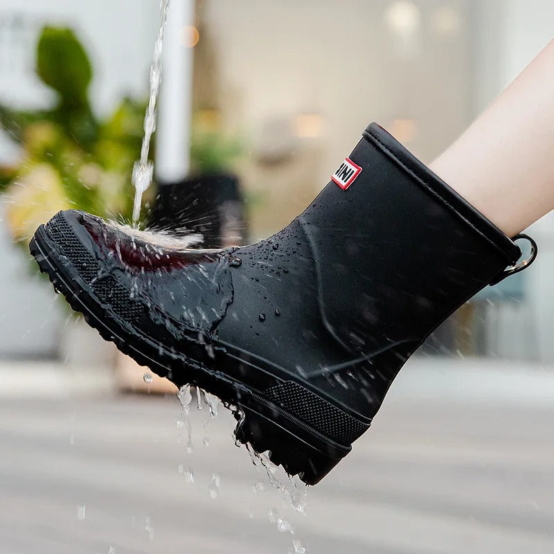 Femmes - Bottes de pluie imperméables à mi-mollet - semelle antidérapante