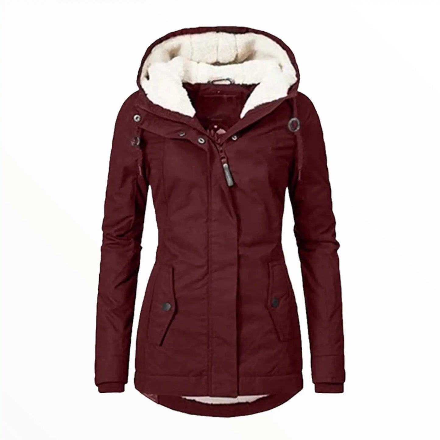 Femmes - Veste parka - Fausse fourrure - Chaleur douillette avec bordure - Parfaite pour les aventures par temps froid