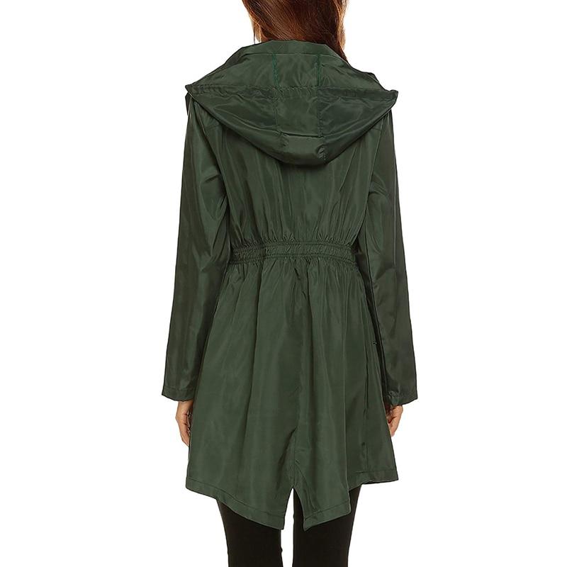 Femmes - Veste coupe-vent à capuche - Imperméable et légère - Parfaite pour les aventures en plein air