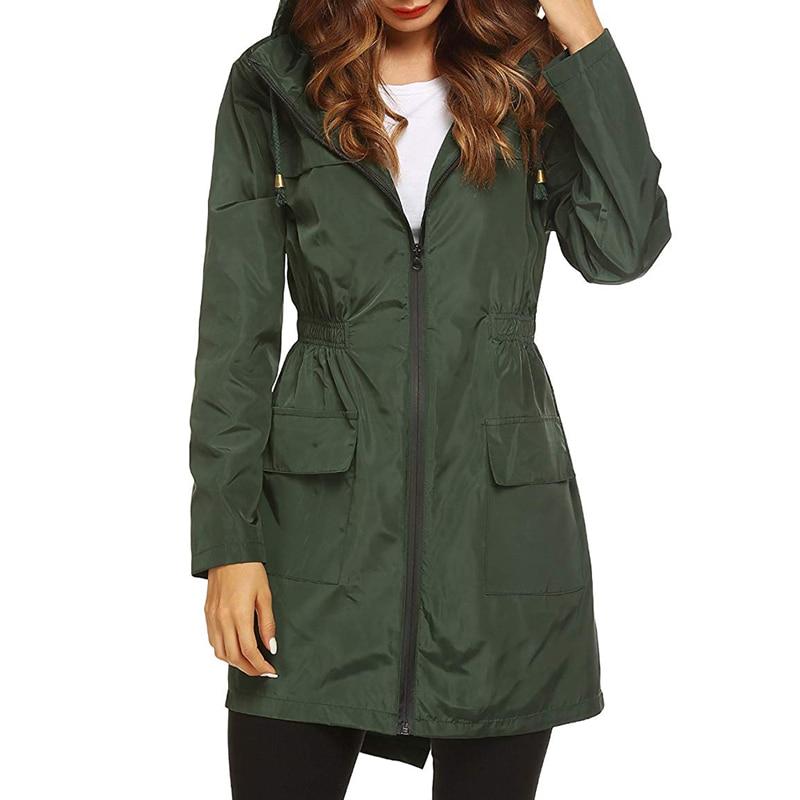 Femmes - Veste coupe-vent à capuche - Imperméable et légère - Parfaite pour les aventures en plein air
