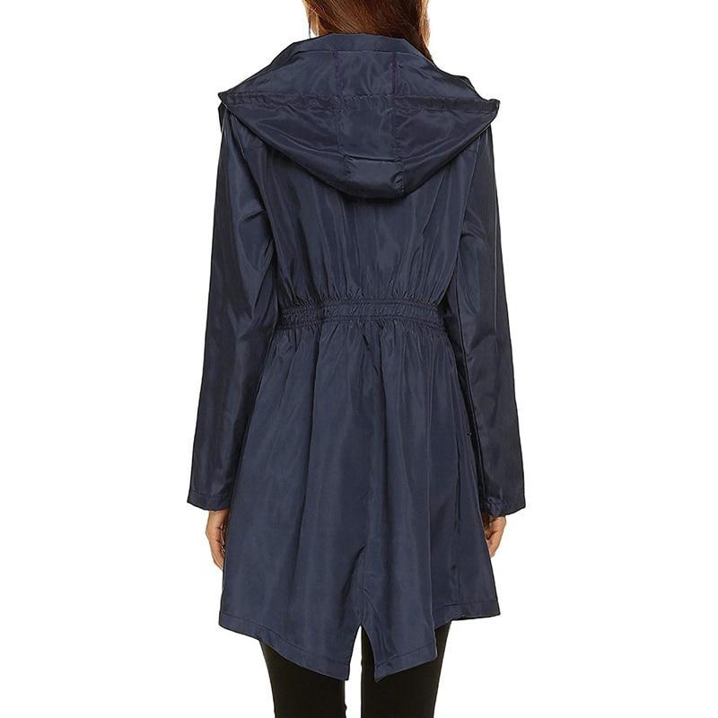 Femmes - Veste coupe-vent à capuche - Imperméable et légère - Parfaite pour les aventures en plein air