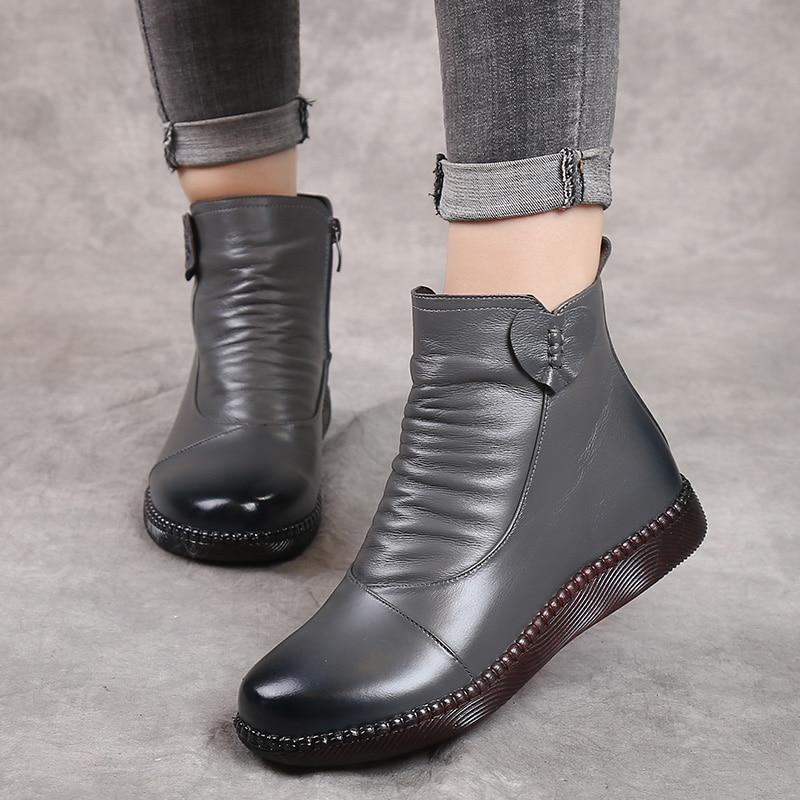 Femmes - Bottines en simili-cuir - froncées sur le devant
