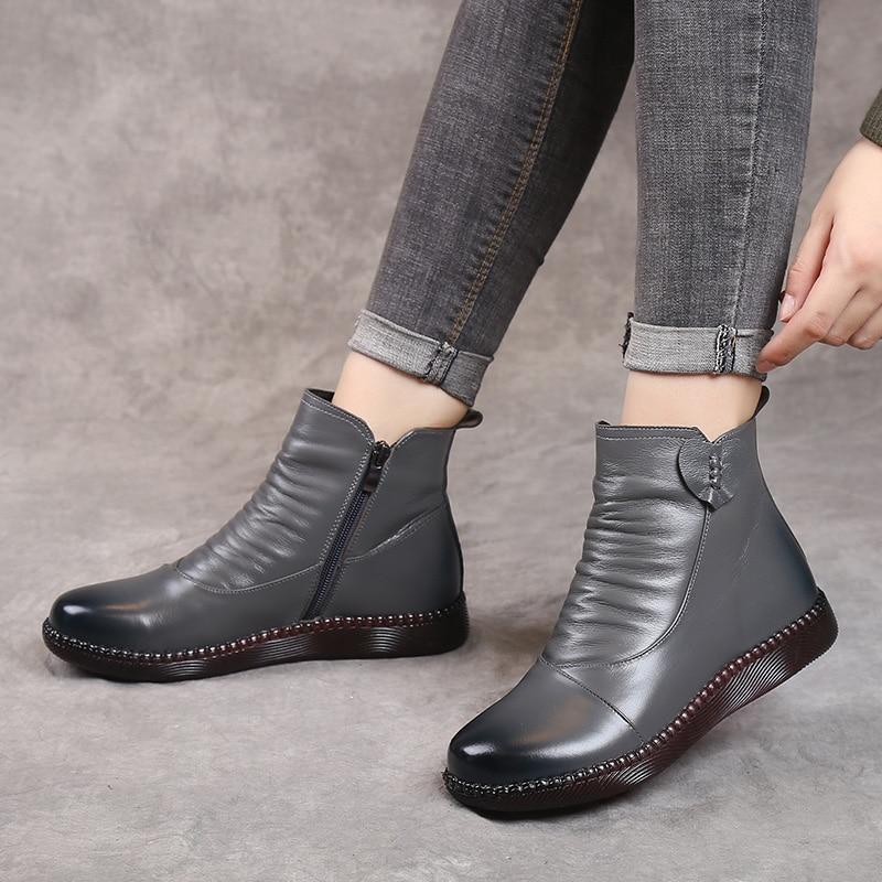 Femmes - Bottines en simili-cuir - froncées sur le devant