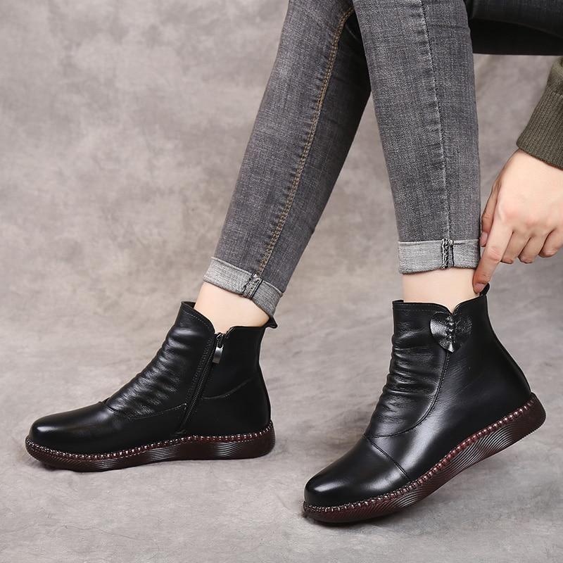 Femmes - Bottines en simili-cuir - froncées sur le devant