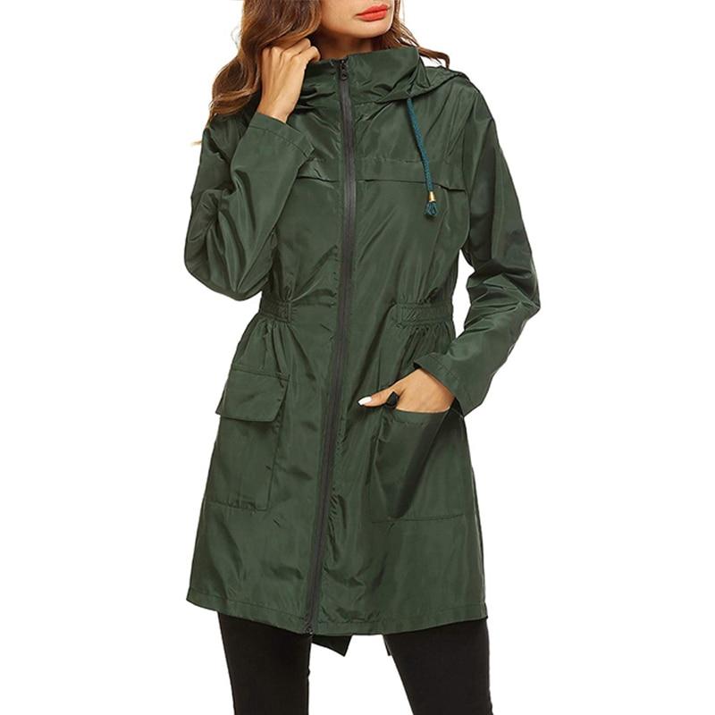 Femmes - Veste coupe-vent à capuche - Imperméable et légère - Parfaite pour les aventures en plein air