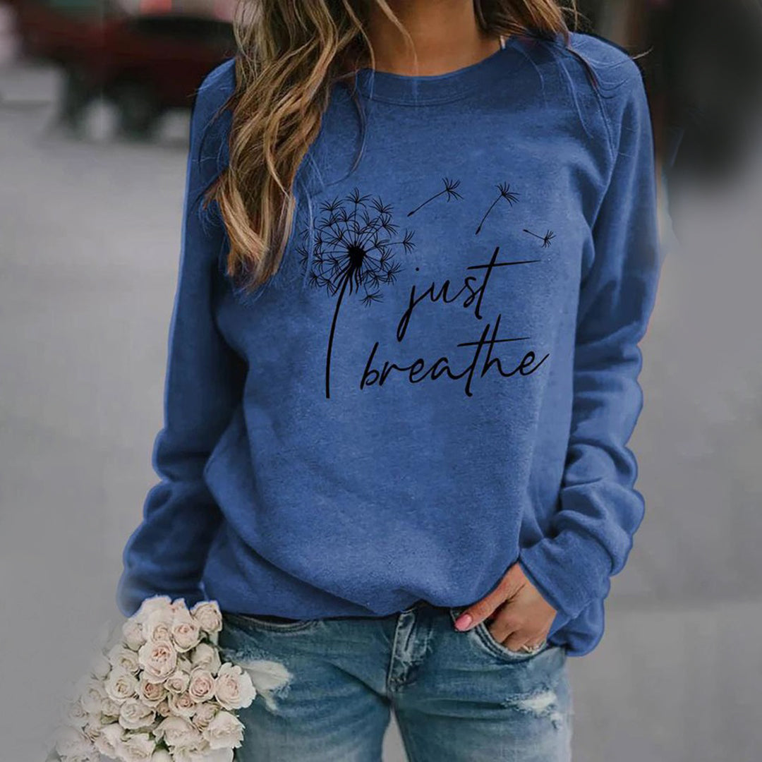 Femmes - Sweatshirt Décontracté - Mélange de Polyester Confortable - Pull Tendance pour un Look Relax