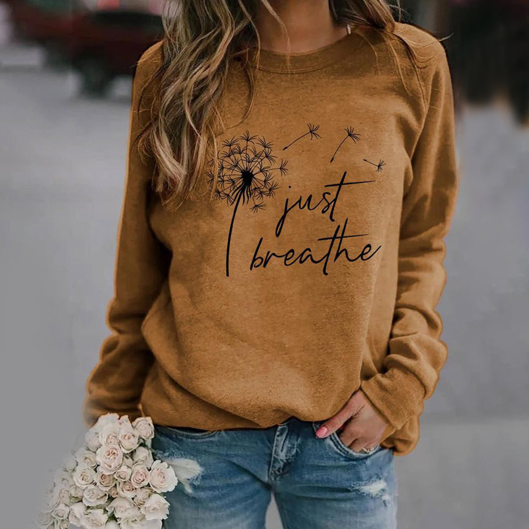 Femmes - Sweatshirt Décontracté - Mélange de Polyester Confortable - Pull Tendance pour un Look Relax