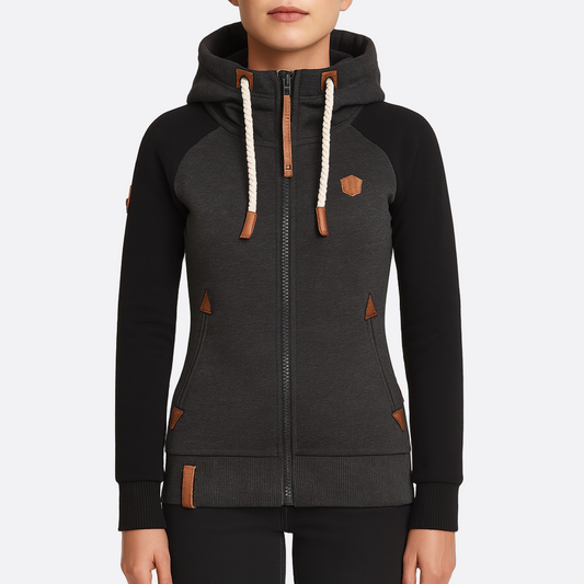 Femmes - Sweat - Capuche zippé en maille - Manches longues - Confort et style décontracté